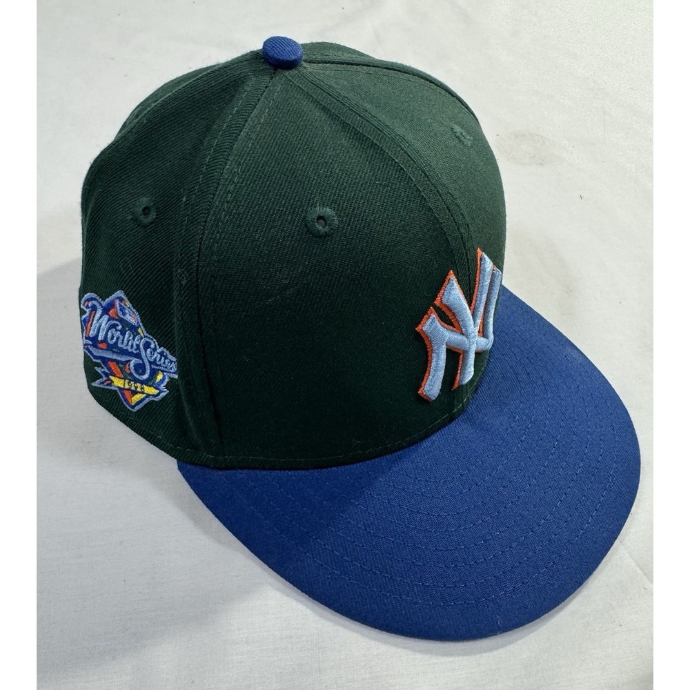 NEW YORK YANKEES MLB NEW ERA 59FIFTY 1998 WORLD SERIES GREEN/BLUE SIZE 7 1/4